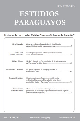 					Ver Vol. 34 Núm. 2 (2016): Revista Estudios Paraguayos
				