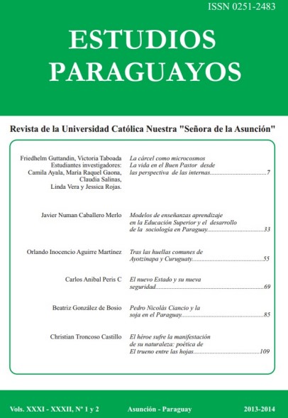 					Ver Vol. 31 Núm. 1y2 (2013): Revista Estudios Paraguayos
				
